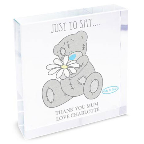 Personalised Me To You Bear Daisy Large Crystal Token Extra Image 2